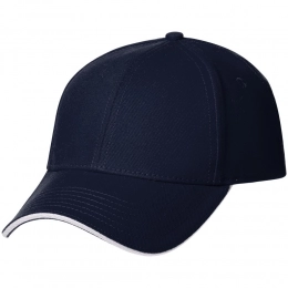 Spiker dark blue baseball cap with white.