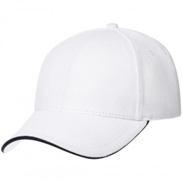 Spiker white baseball cap with dark blue.