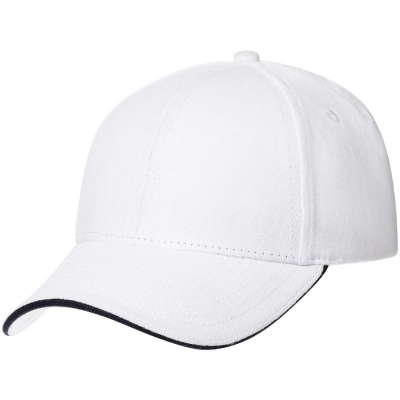 
                                                Spiker white baseball cap with dark blue.
                                                