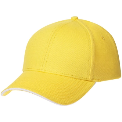 
                                                Spiker yellow and white baseball cap.
                                                