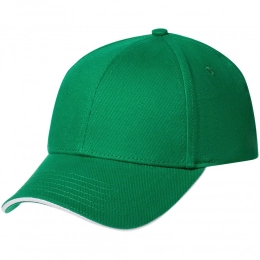 Spiker baseball cap, green with white.