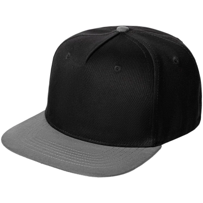 
                                                Foreside baseball cap with a straight visor, black with gray.
                                                