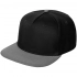 Foreside baseball cap with a straight visor, black with gray.