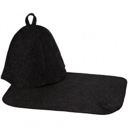 Heat Off bath set with mat, black