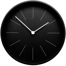 Berne wall clock, black