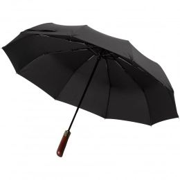 Folding umbrella Cloudburst, black.