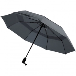 Folding umbrella Dome Double with a double dome, gray.