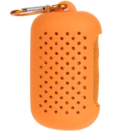 Cooling towel Narvik in a silicone case, orange.