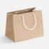 Stor paper bag, uncolored with white handles.