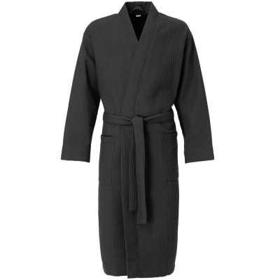 
                                                Waffle Kimono Robe, black
                                                