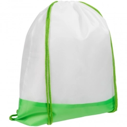 Children's backpack Classna, white with green