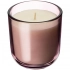 Aromatic candle Vitral, red orange and basil, violet.