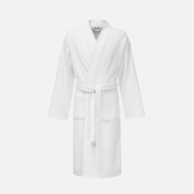 
                                                Aeris white terry bathrobe.
                                                