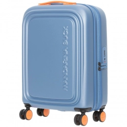 Logoduck S denim suitcase.