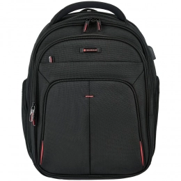 X Range 14 black laptop backpack.