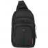 X Range black one-shoulder backpack.
