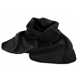 Fleecy black scarf.