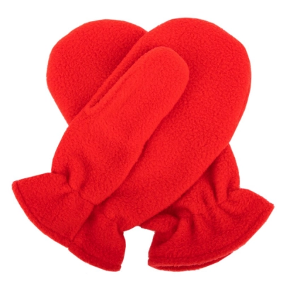 
                                            Fleecy red mittens.
                                            