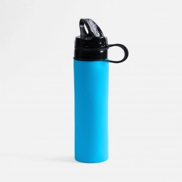 Folding water bottle Langfossen, blue.
