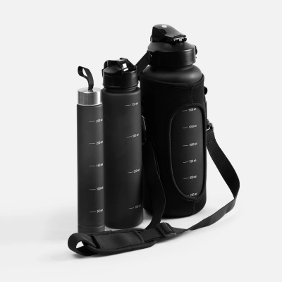 
                                                Set of sports bottles Aquapack, black
                                                