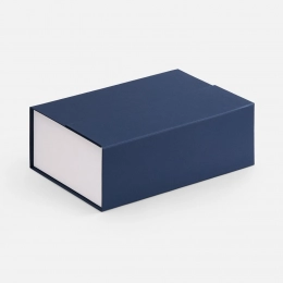 Bicolor Case box, white with blue.