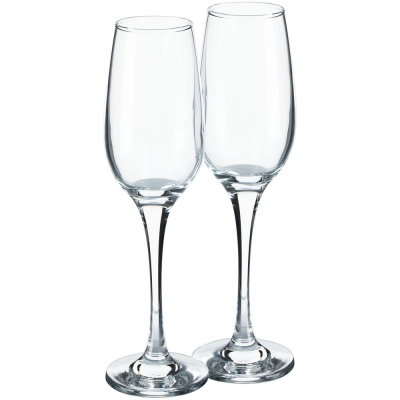 
                                            Set of 2 champagne flutes Amber.
                                            