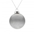 Елочный шар Finery Shine, 8 см, глянцевый серебристый с глиттером