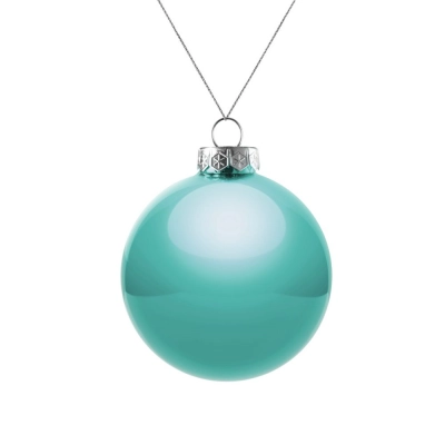 
                                                Christmas tree ball Finery Gloss, 8 cm, glossy turquoise.
                                                