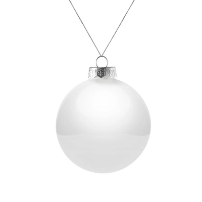 
                                                Christmas ball Finery Gloss, 8 cm, glossy white.
                                                