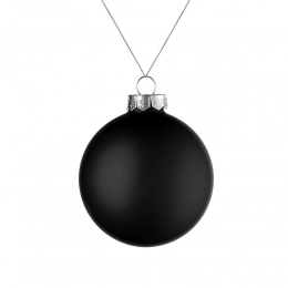 Christmas tree ornament Finery Matt, 8 cm, matte black.