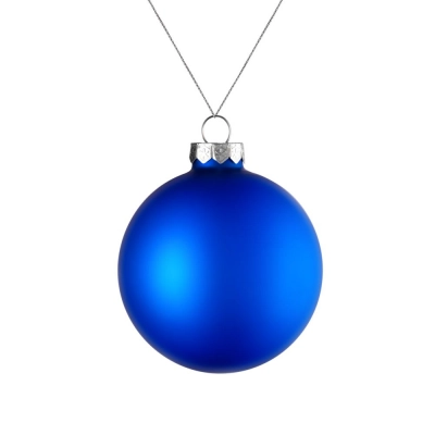 
                                                Christmas tree ornament Finery Matt, 8 cm, matte blue.
                                                