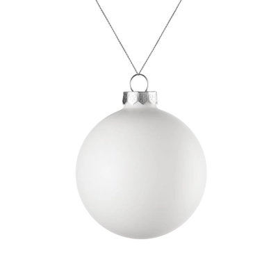 
                                                Christmas ball Finery Matt, 8 cm, matte white.
                                                