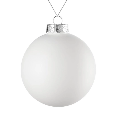 
                                                Christmas tree ornament Finery Matt, 10 cm, matte white.
                                                