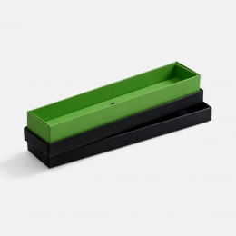 Nastro case for 1 pen, black with green.