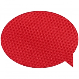 Lunga Bubble Fabric Sticker, M, Red