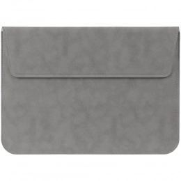 Nubuk laptop case, light grey