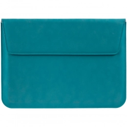Nubuk laptop case, turquoise