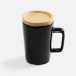 Vierra mug with lid-burner, black