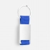 Blue Inlet keychain with fabric insert.