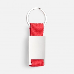 Брелок Inlet с тканевой вставкой, красный