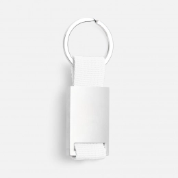 Брелок Inlet с тканевой вставкой, белый