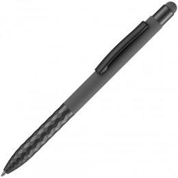 Ballpoint pen with stylus Digit Soft Touch, grey