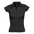 Women's polo shirt without buttons Pretty 220, black