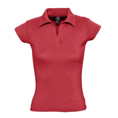 
                                                Women's polo shirt without buttons Pretty 220, red
                                                