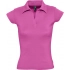 Women's polo shirt without buttons Pretty 220, bright pink