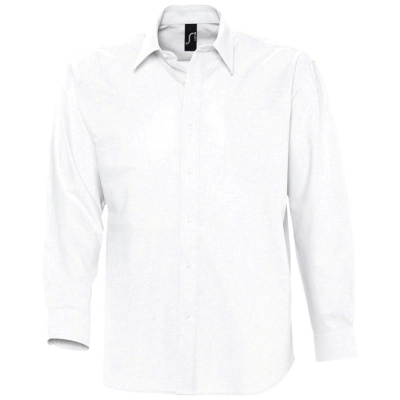 
                                                Men's long sleeve shirt Boston, white
                                                