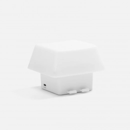 Knoppi white desk lamp with smartphone stand.