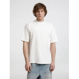 Футболка оверсайз унисекс Sideline, молочно-белая