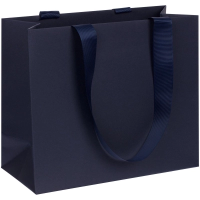 
                                                Manilla S blue paper bag.
                                                