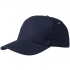 Standard baseball cap, dark blue